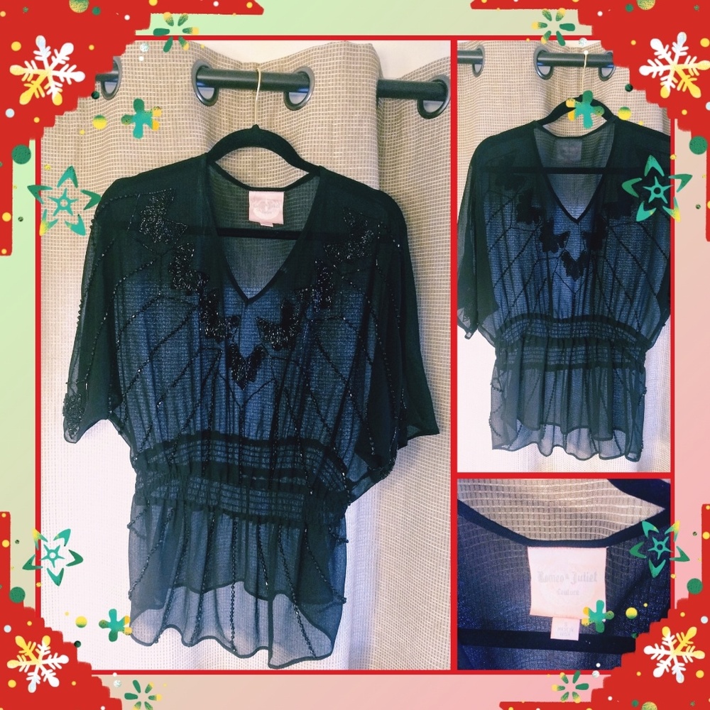 Sheer chiffon blouse S
